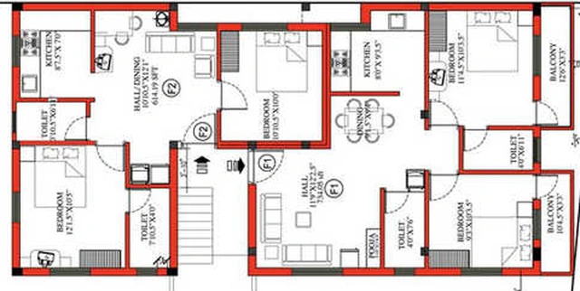 Floor Plan of JKB Sri Raj in Madhanandapuram, Chennai - Image 247539