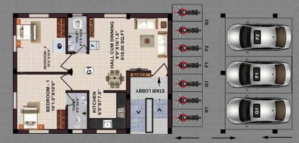 Master Plan of JKB Sri Nithra in Porur, Chennai - Image 247550