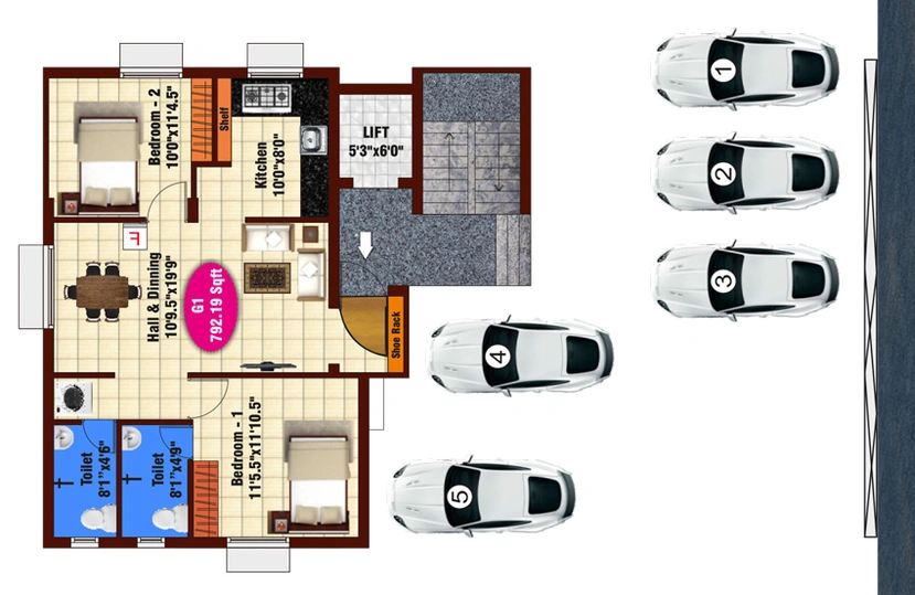 Master Plan of JKB Grand View Apartments in Valasaravakkam, Chennai - Image 247556