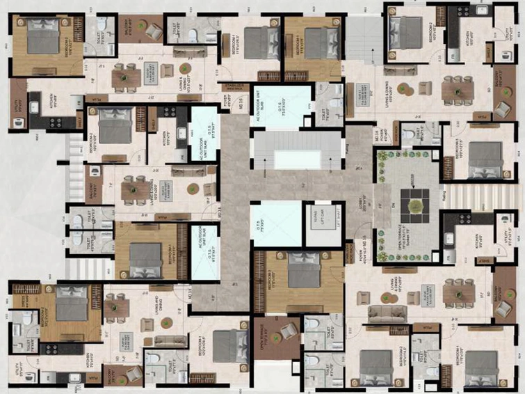 Floor Plan of JKB Ganpath in West Mambalam, Chennai - Image 247564