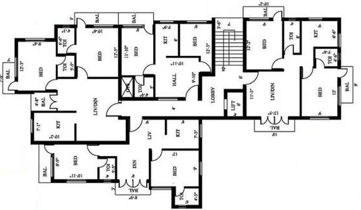 Floor Plan of Rams Sudiksha in Saidapet, Chennai - Image 247929