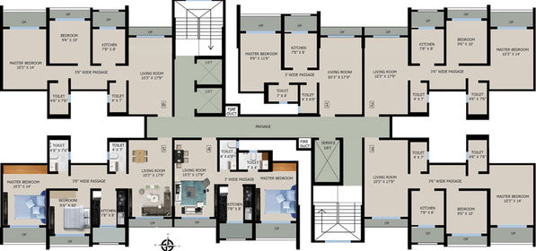 Floor Plan of KKG Mukundam in Bhayandar West, Thane - Image 22253