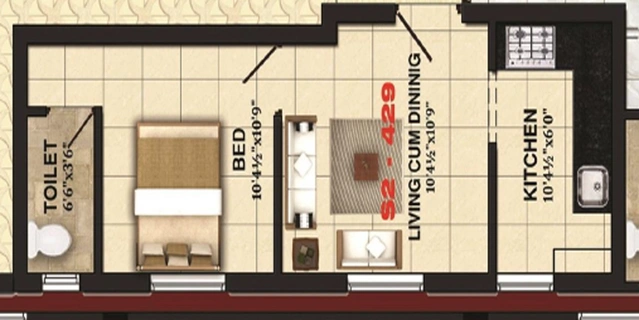 1 BHK Flat in GCC Greenway Elite in Mannivakkam, Chennai - Image 849519