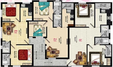 Floor Plan of GCC Greenway Cornus in Mannivakkam, Chennai - Image 338371