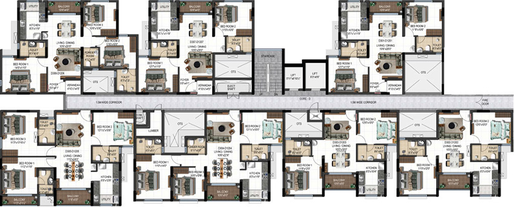 Floor Plan of Radiance Riverwoods in Perur Road, Coimbatore - Image 242658