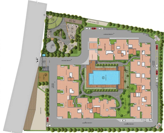 Master Plan of Radiance Riverwoods in Perur Road, Coimbatore - Image 242657