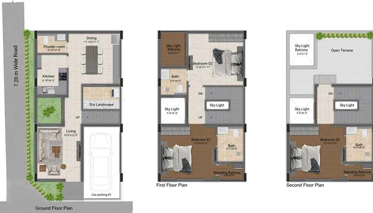 3 BHK House/Villa in DRA Inara in Navalur, Chennai - Image 848463