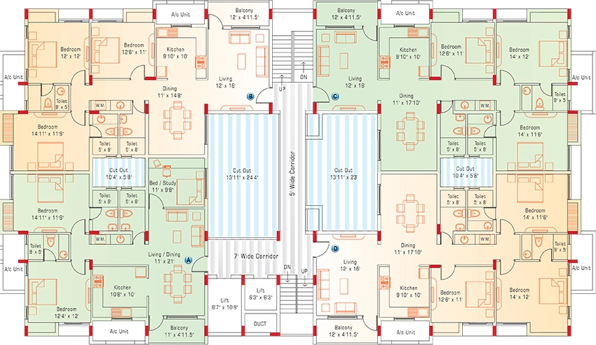 Floor Plan of Appaswamy Citysquare in Perungudi, Chennai - Image 340030