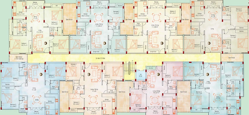 Floor Plan of Appaswamy Springs Apartment in Thiruvanmiyur, Chennai - Image 340112