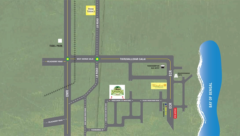 Location of Appaswamy Springs Apartment in Thiruvanmiyur, Chennai - Image 340110