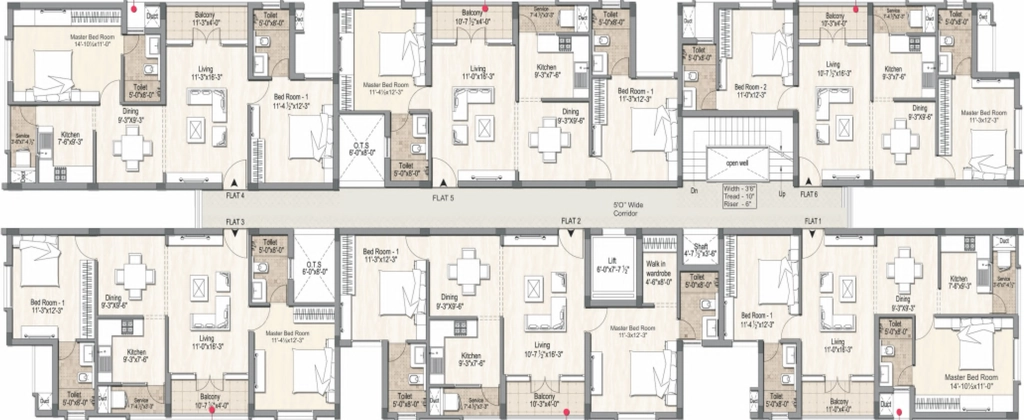 Floor Plan of DRA Pristine Pavilion 1 in Mahindra World City, Chennai - Image 345748