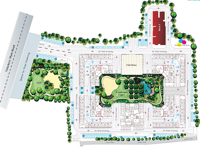 Master Plan of Appaswamy Mapleton in Pallikaranai, Chennai - Image 340077