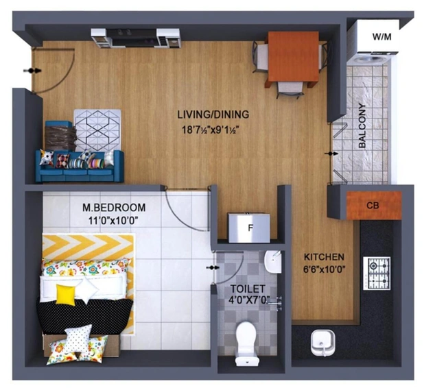 1 BHK Flat in The Nest Epic in Medavakkam, Chennai - Image 843794