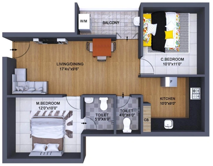 2 BHK Flat in The Nest Epic in Medavakkam, Chennai - Image 843795