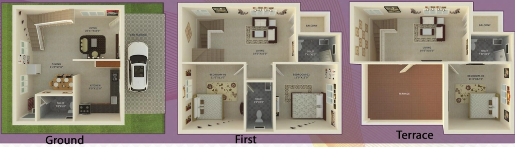 3 BHK House/Villa in The Nest Njoy in Kanathur, Chennai - Image 887280