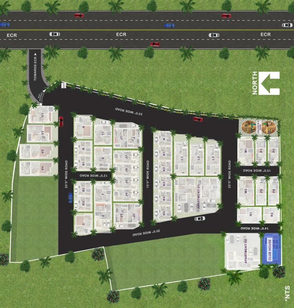 Master Plan of The Nest Njoy in Kanathur, Chennai - Image 347063