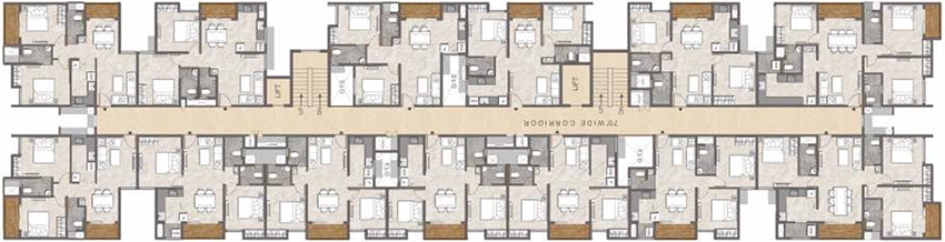 Floor Plan of Jains Anushree in Navalur, Chennai - Image 335646