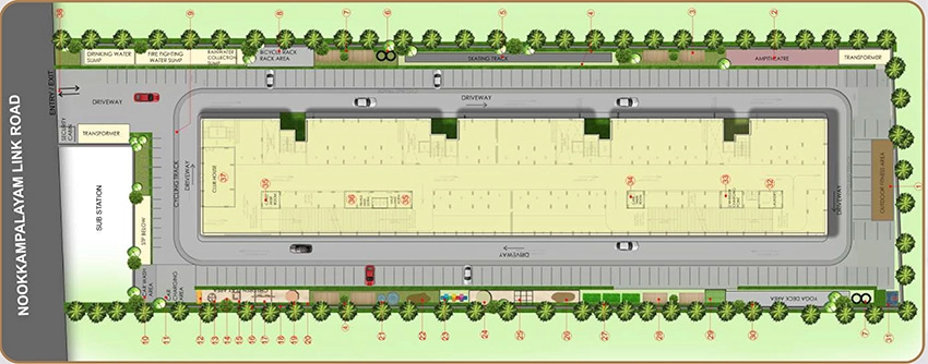 Master Plan of Jains Aadhya in Sholinganallur, Chennai - Image 335630