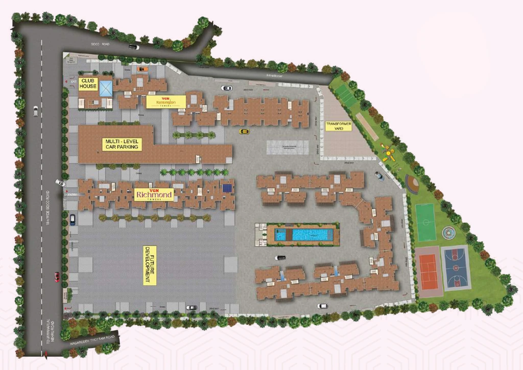 Master Plan of VGN Richmond Towers in Guindy, Chennai - Image 344427