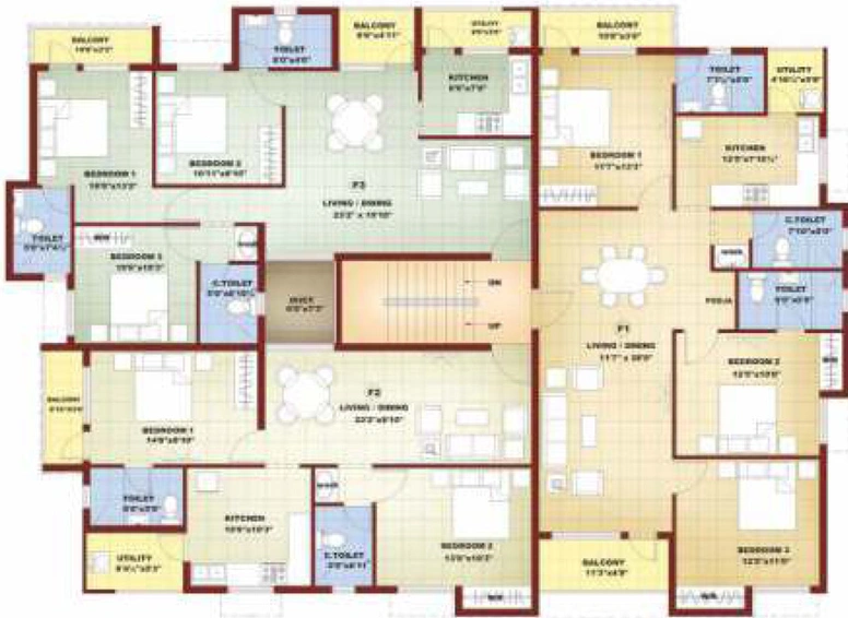 Floor Plan of VGN Krona Phase 2 in Gerugambakkam, Chennai - Image 226163