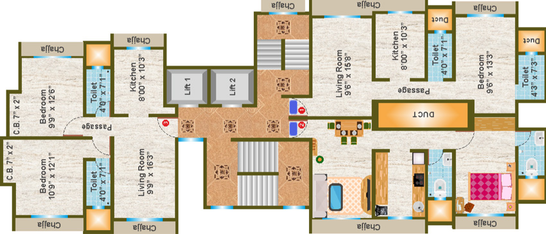 Floor Plan of KKG Sneham in Bhayandar West, Thane - Image 22318