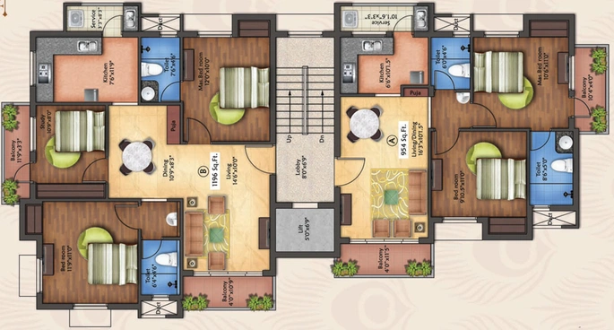 Floor Plan of Navins Mayuram in Ashok Nagar, Chennai - Image 255672