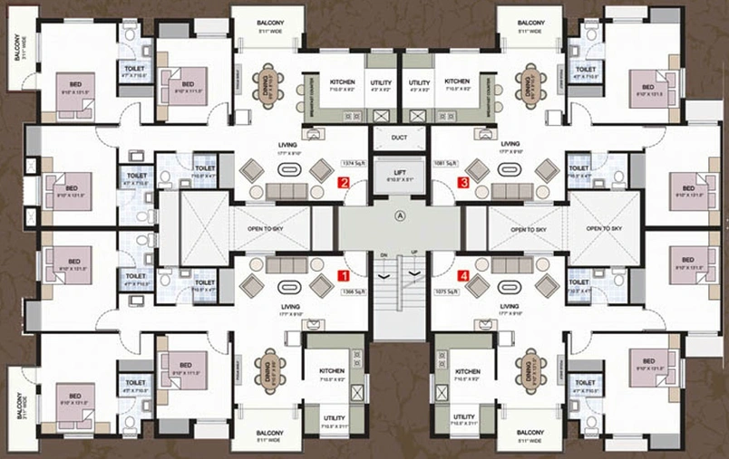 Floor Plan of Navins Srishti in Keelkattalai, Chennai - Image 255715