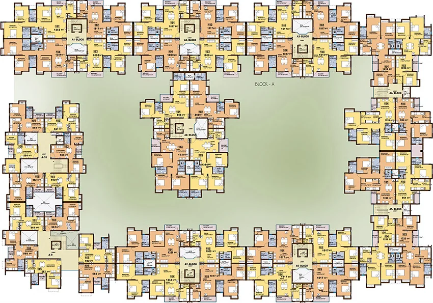 Floor Plan of Navins Spring Field 1 in Medavakkam, Chennai - Image 335866