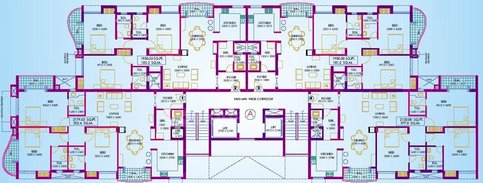 Floor Plan of Navins Dayton Heights in Aminjikarai, Chennai - Image 255749