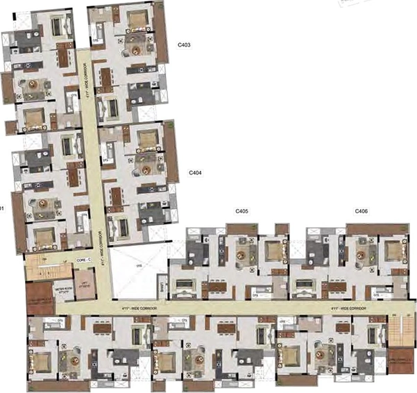 Floor Plan of Casagrand Utopia in Manapakkam, Chennai - Image 265450