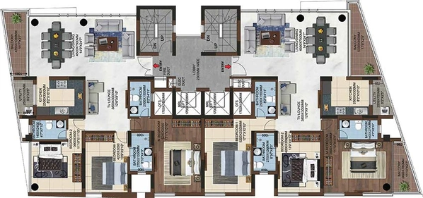 Floor Plan of Casagrand Olympus in Mandaveli, Chennai - Image 265236