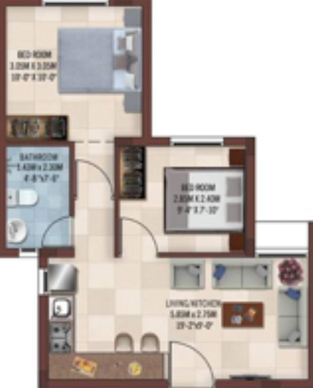 2 BHK Flat in Casagrand Ferns in Tambaram, Chennai - Image 850548