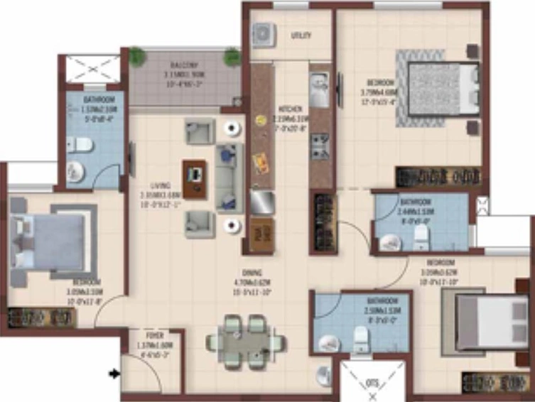 3 BHK Flat in Casagrand Ferns in Tambaram, Chennai - Image 850552