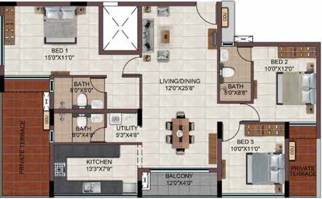 3 BHK Flat in Casagrand Southbrooke 2 in Kelambakkam, Chennai - Image 882383