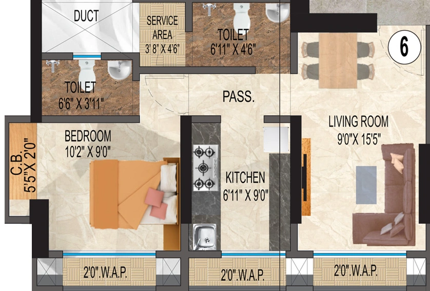 1 BHK Flat in Samrin White Rose in Thane West, Thane - Image 779198