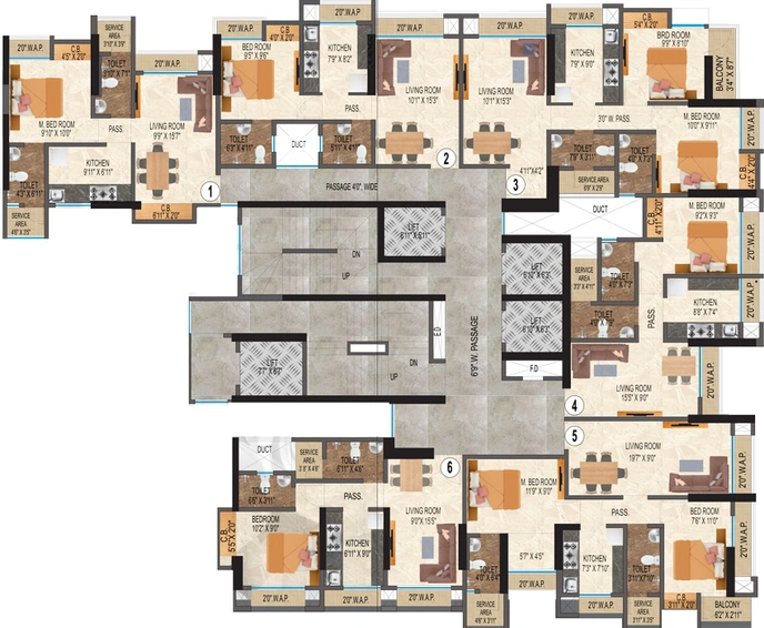 Floor Plan of Samrin White Rose in Thane West, Thane - Image 122232