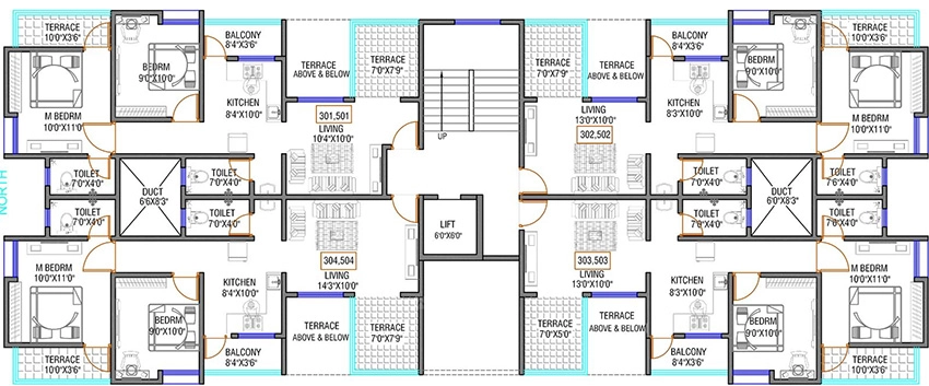 Floor Plan of Aashish Nandanvan Apartment in Kondhwa, Pune - Image 350853