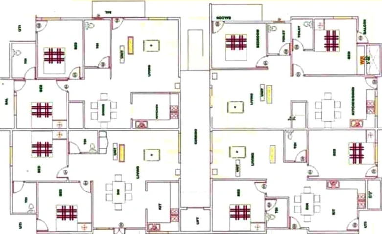 Floor Plan of Aashish Pragathi in Bannerghatta, Bangalore - Image 266981