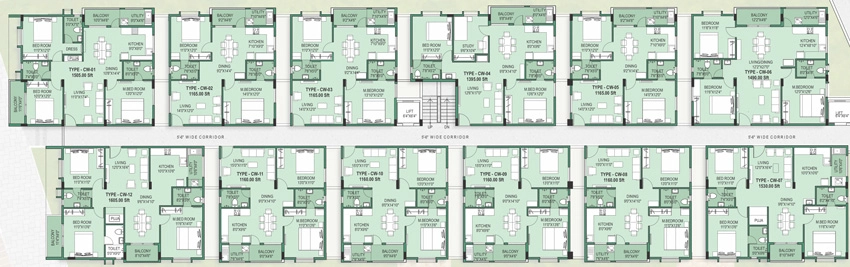 Floor Plan of VRR Green Crest in Electronic City, Bangalore - Image 339618