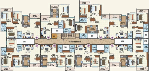 Floor Plan of Sai Suraksha Marvella in Bannerghatta, Bangalore - Image 275078