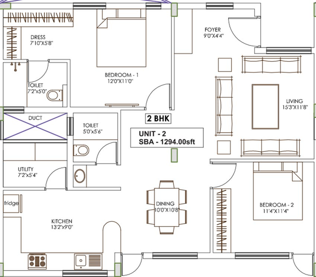 2 BHK Flat in Sonin Tranquil in JP Nagar, Bangalore - Image 854275