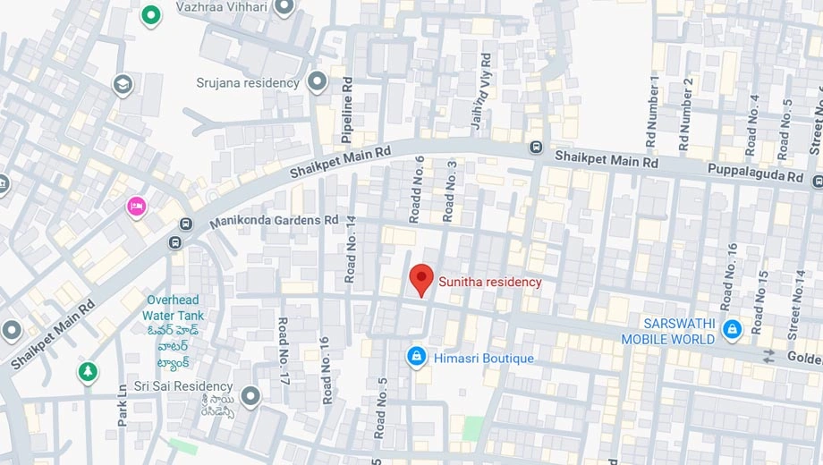 Location of SLV Sunitha Residency in Manikonda, Hyderabad - Image 317123