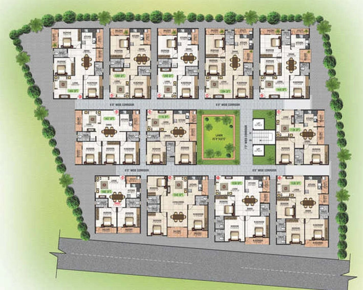 Master Plan of SLV Soumyasree Residency in Jalahalli, Bangalore - Image 236692
