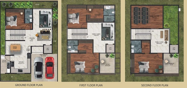 4 BHK House/Villa in SLN Sundaram Palm Villas in Bongloor, Hyderabad - Image 834048
