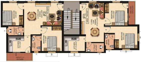 Floor Plan of MGP Fortune in Madipakkam, Chennai - Image 241705