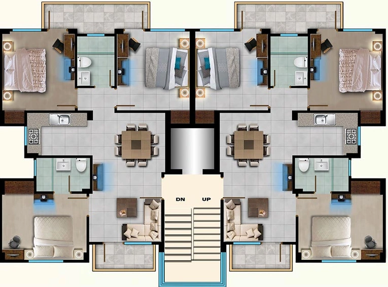 Floor Plan of Shiv Sai Vatika Apartments in Sector 63, Faridabad - Image 243300