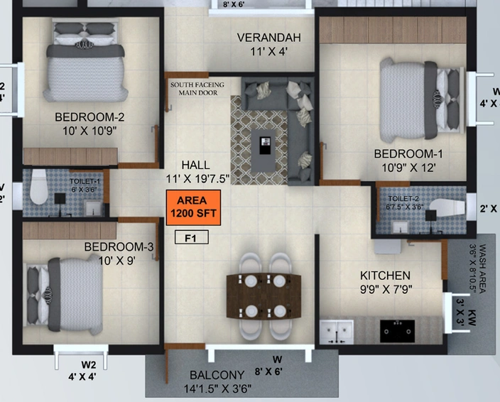 3 BHK Flat in Crest Lexi in Anakaputhur, Chennai - Image 839769