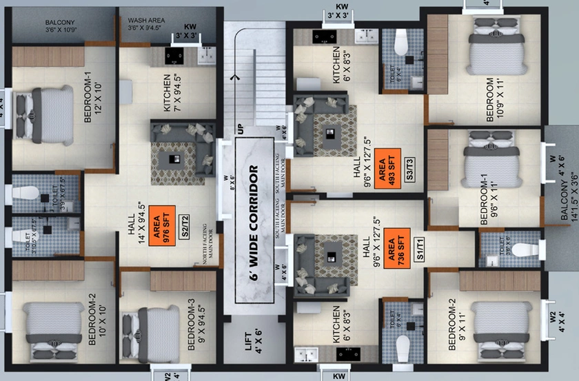 Floor Plan of Crest Lexi in Anakaputhur, Chennai - Image 240072