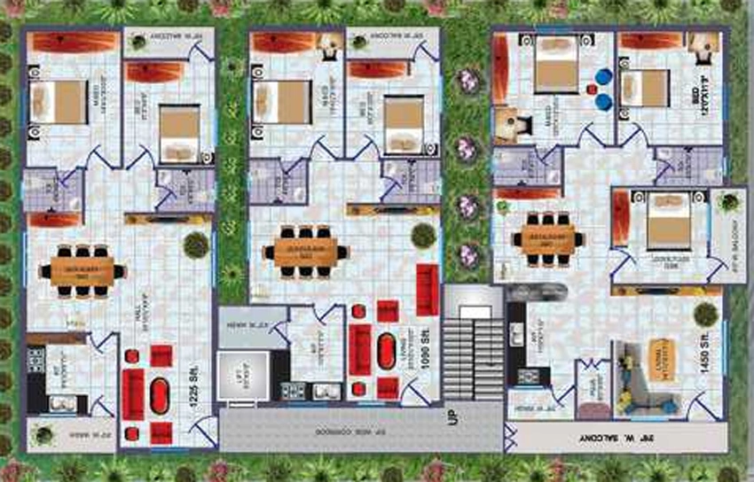 Floor Plan of SV Flora in Singasandra, Bangalore - Image 339722