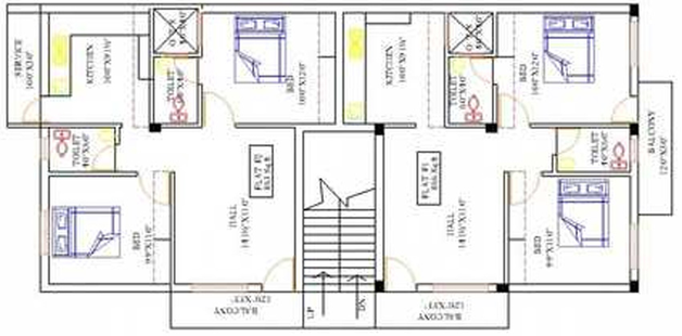 Floor Plan of Crest Florentia in Kundrathur, Chennai - Image 240096